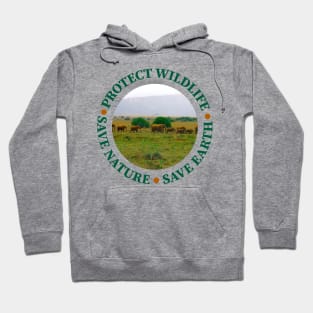 Wildlife Conservation Earth Day Elephants Hoodie